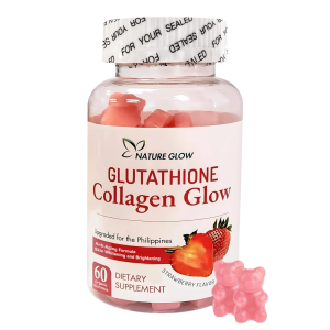 Nature Glow Glutathione Collagen Glow Dietary Supplement Strawberry Flavor 60 Organic Gummies